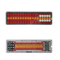Feu arrière de camion rectangulaire à LED, plusieurs designs, X V Arrow COB, Stop, Frein, Clignotant, Marche arrière, 12-24V, Remorque, Camion, Étanche