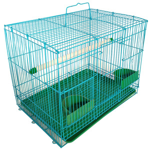 Gabbia per Uccelli Quadrata Portatile Realizzata in 300 #   Vassoi Monouso Traspiranti in Filo di Ferro con Motivo Solido per Animali Domestici - Product Image 4