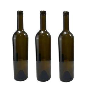 Botella de Vino Seco de Vidrio Extra Flint Verde Oliva de 750 ml, Sellada con Corcho, Serigrafiada, Shandong - Product Image 3