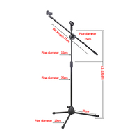 Support de microphone professionnel réglable en métal en gros