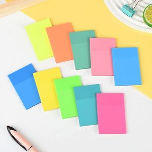 50 Sheets Assorted Neon Color Self-Adhesive Sticky Notes Bright Multicolor <b>Memo</b> <b>Pads</b> Office School Daily Note-taking - Product Image 1