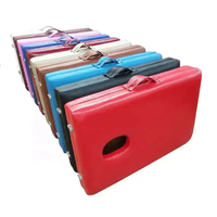 Lit de massage pliable portable pour acupuncture corporelle complète, salon de beauté, lit de spa