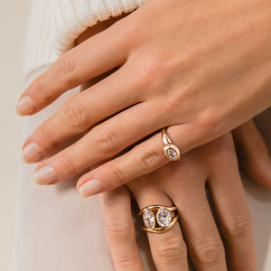 Gemnel Blue Sapphire Venus Pinky <b>Ring</b> 925 Sterling <b>Silver</b> Oval Bulbous Setting Fluffy jewelry <b>Sets</b> - Product Image 2