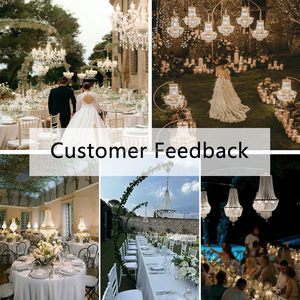Lustres de <span class=keywords><strong>plafond</strong></span> de luxe rechargeables à télécommande pour décoration de <span class=keywords><strong>mariage</strong></span> à la française, avec rideau de perles de cristal, pour aménagement d'événements - Product Image 5