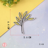 Patchs brodés tournesol et feuille d'érable thermocollants pour vêtements, sacs, vestes, jeans, DIY