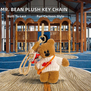 Colgante de peluche de oso Mr. Bean, bonito muñeco para actividades infantiles, llavero ligero para mochila, diseño de anime, duradero, regalo al por mayor - Product Image 6