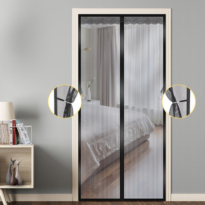 Phong Cách Hiện Đại Từ Lưới Muỗi Cửa Lưới Màn Hình Mạnh Mẽ <span class=keywords><strong>Velcro</strong></span> Đóng Cửa Rèm Cho Nhà Khách Sạn Quán Cà Phê Bao Gồm - Product Image 2