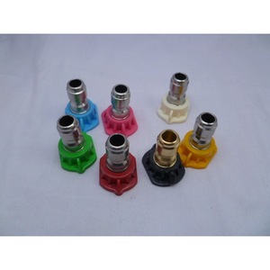 <b>Car</b> <b>Washer</b> Nozzle Set 7 Colors 1/4 Quick Connect Stainless Steel Fan Spray 0 15 25 40 Degree High Pressure Spraying - Product Image 1