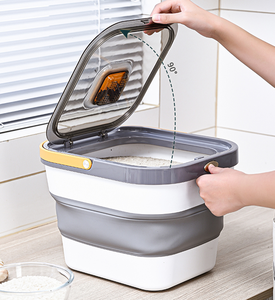 Collapsible Dog Food Storage Container Foldable Food Storage Bin For Pets