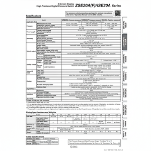 SMC Pneumatics Digital <b>Pressure</b> <b>Switch</b> ISE20A-X-01-D - Product Image 1