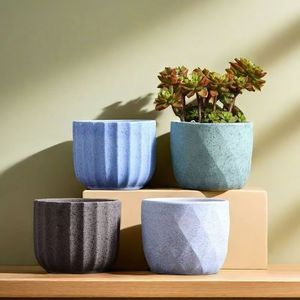 Ceramic Succulent Planter Pots Various Sizes Creative Breathable Coarse Pottery For Home Use Root Control Terracotta Flower Pots - Product Image 2
