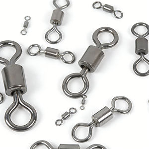 ALPHA 100 pièces par sac 1 # -16 #   Crochet pivotant à barillet, accessoires <span class=keywords><strong>de</strong></span> pêche à <span class=keywords><strong>la</strong></span> <span class=keywords><strong>carpe</strong></span>, connecteurs pivotants <span class=keywords><strong>de</strong></span> type snap - Product Image 1