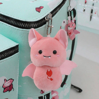 Porte-clés personnalisable en peluche super douce, design sur mesure, OEM, pendentif chauve-souris