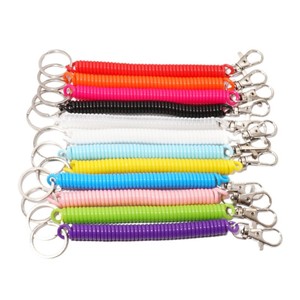 Customized Colored Telephone Cord Keychain Spring Telescopic Wrist Strap Coil <b>Key</b> <b>Chain</b> Durable Anti Loss - Product Image 4