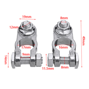 Pince <span class=keywords><strong>de</strong></span> connecteur <span class=keywords><strong>de</strong></span> câble en alliage d'aluminium, bornes <span class=keywords><strong>de</strong></span> batterie <span class=keywords><strong>de</strong></span> voiture, pince négative Positive, 10 pièces - Product Image 4