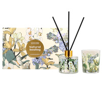 Difusor de Aromaterapia Botánica de Lujo Personalizado, Juego de Regalo de Velas Aromáticas, Cera de Soja Natural Ecológica, Decoración Navideña para el Hogar