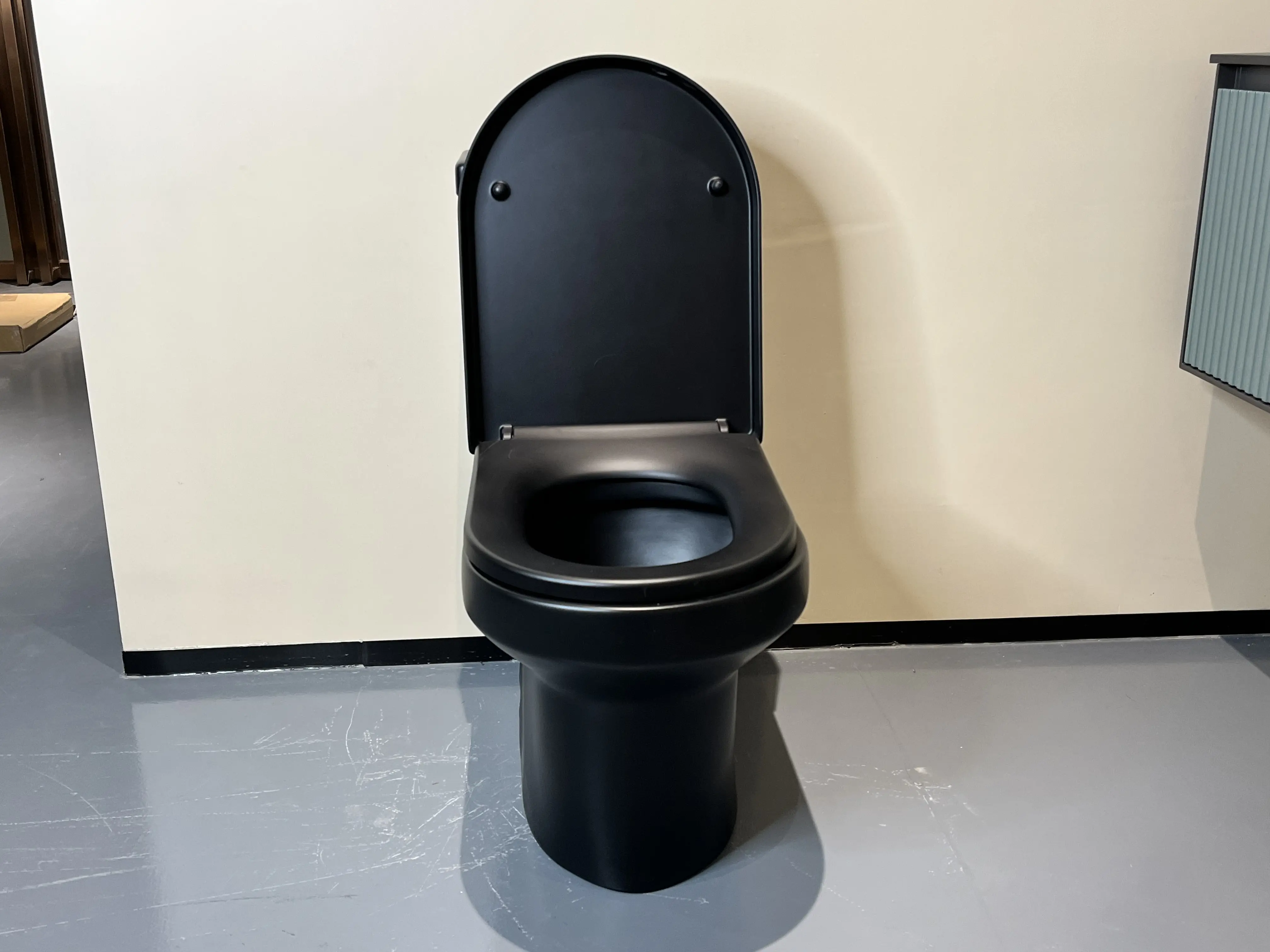 ボリーナW2021ラグジュアリーマットブラックリムレスセラミックサイフォニックワンピーストイレ用バスルーム