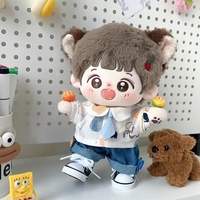 Peluches personnalisées 20cm Anime Cotton Kpop Doll Idol Poupées en peluche et accessoires de vêtements de poupée Custom Plush Maker