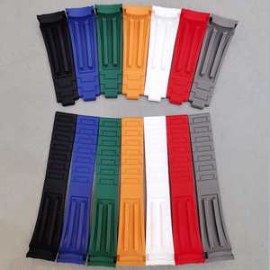 Verlengde En Snijbare 20Mm Water Ghost Stijl Arc Elleboog Horlogeband Nieuw Ontwerp Rubberen Band Met Horlogegesp - Product Image 4