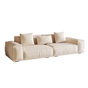 Hotel Furniture Sofa Modern Light Luxury Sofa Living Room Furniture Large Apartment Frosted Cloth Fabric Sofa Bedroom Furniture