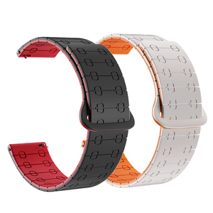 สายนาฬิกาซิลิโคนแม่เหล็กแข็งแรงสองสีสำหรับนาฬิกาหัวเว่ย5 46มม. อเนกประสงค์22มม. สายกีฬาสำหรับ GT5 Pro 45มม. GT4 <span class=keywords><strong>Gt2e</strong></span> - Product Image 6