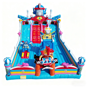 Château Gonflable Commercial Thème Robot Géant avec Double Toboggan et Mur d'Escalade pour <span class=keywords><strong>Location</strong></span> <span class=keywords><strong>de</strong></span> Aires <span class=keywords><strong>de</strong></span> Jeux pour Enfants - Vente Flash - Product Image 5