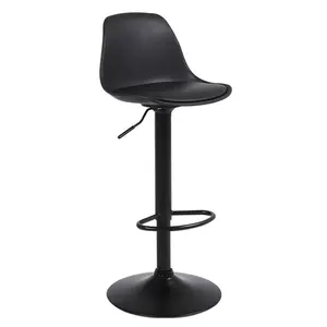 Metal Base Height Adjustable Plastic Backrest Bar Chair With Seat Cushion New Design Supports Customization