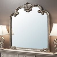 Table en verre avec cadre ancien, argent et or, style français, européen, à poser sur le sol, grand miroir mural, nouveauté