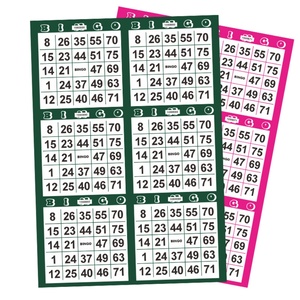 Bulk Discount Professional Certified Paper Stock Eco-Friendly 75-Ball Bingo Game Cards - Product Image 1