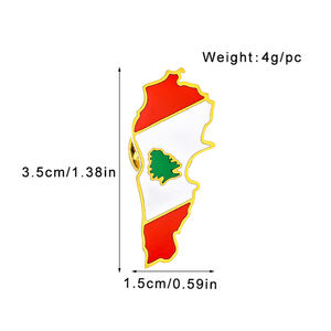 Libanon Karte Halskette Schmuck Libanon Flagge Schlüssel bund Tourist Souvenir Werbe geschenk Charm Anstecknadel Abzeichen <span class=keywords><strong>Promotion</strong></span> Geschenke Libanon Pins - Product Image 6