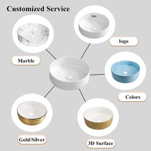 Wastafel Keramik Oval Tarpul <span class=keywords><strong>2026</strong></span> Factory 13-15 Inch, Model Undermount, untuk Pemasangan di Bawah Meja - Product Image 2