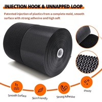 Vente en gros de ruban auto-agrippant personnalisé, écologique, lavable, multifonction, 100% nylon, 100 mm, adhésif puissant d'un seul côté, 25 m/rouleau, OEM