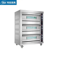 Four professionnel de haute qualité pour la boulangerie, 1, 2, 3 plaques, 6, 9, 12 plateaux, four d'usine, acier inoxydable, four à pain, four à pizza