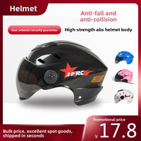 Casco de Motocicleta Eléctrica con Batería, Color Gris, para Hombre y Mujer, Cuatro Estaciones, Bonito, Cálido para Invierno, con Gráfico de Estrella, Casco de Seguridad Medio