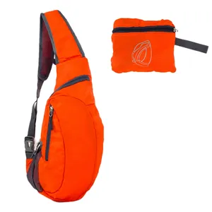 Outdoor Orange Chest Bag Custom Logo Shoulder Crossbody Men'S Sling Bags Outdoor Sling Bag Cheap Fanny Pack