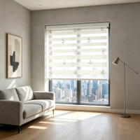Persianas Zebra Impresas Personalizadas al por Mayor, Cortinas Opacas Duraderas de Tela para Día y Noche con Diseño Floral Personalizado