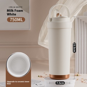 Ad alto valore di grande capacità rivestimento in ceramica Thermos portatile Double-face tazza di <span class=keywords><strong>caffè</strong></span> paglia per studenti di sesso maschile viaggiatori - Product Image 6