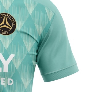 เสื้อยืดฟุตบอลทรงสลิมฟิตสำหรับผู้ชายเสื้อยืดผ้าโพลีเอสเตอร์แบบระเหิดออกแบบได้ตามต้องการการถ่ายเทความร้อนสำหรับเสื้อยืด - Product Image 5