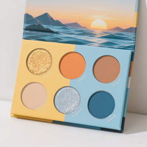Private Label Palette d'ombres à paupières 6 couleurs Maquillage végétalien mat et chatoyant à haute teneur en pigments - Product Image 2