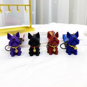 Nouveau porte-clés mignon de marque, pendentif pour clés de voiture, porte-clés chien bouledogue français - Product Image 4
