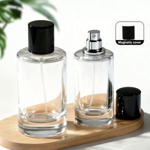 Matte Black 50ml & 100ml Mens Perfume Empty Glass <b>Spray</b> Bottle with Box 30ml <b>Volume</b> - Product Image 2