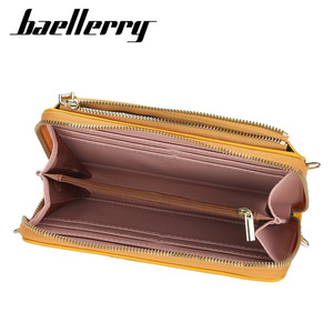 กระเป๋าใส่โทรศัพท์หน้าจอสัมผัส Baellerry สำหรับ iPhone แบบสะพายข้าง หนัง PU ซิป กระเป๋าใส่เหรียญขนาดเล็ก สีเหลือง - Product Image 2