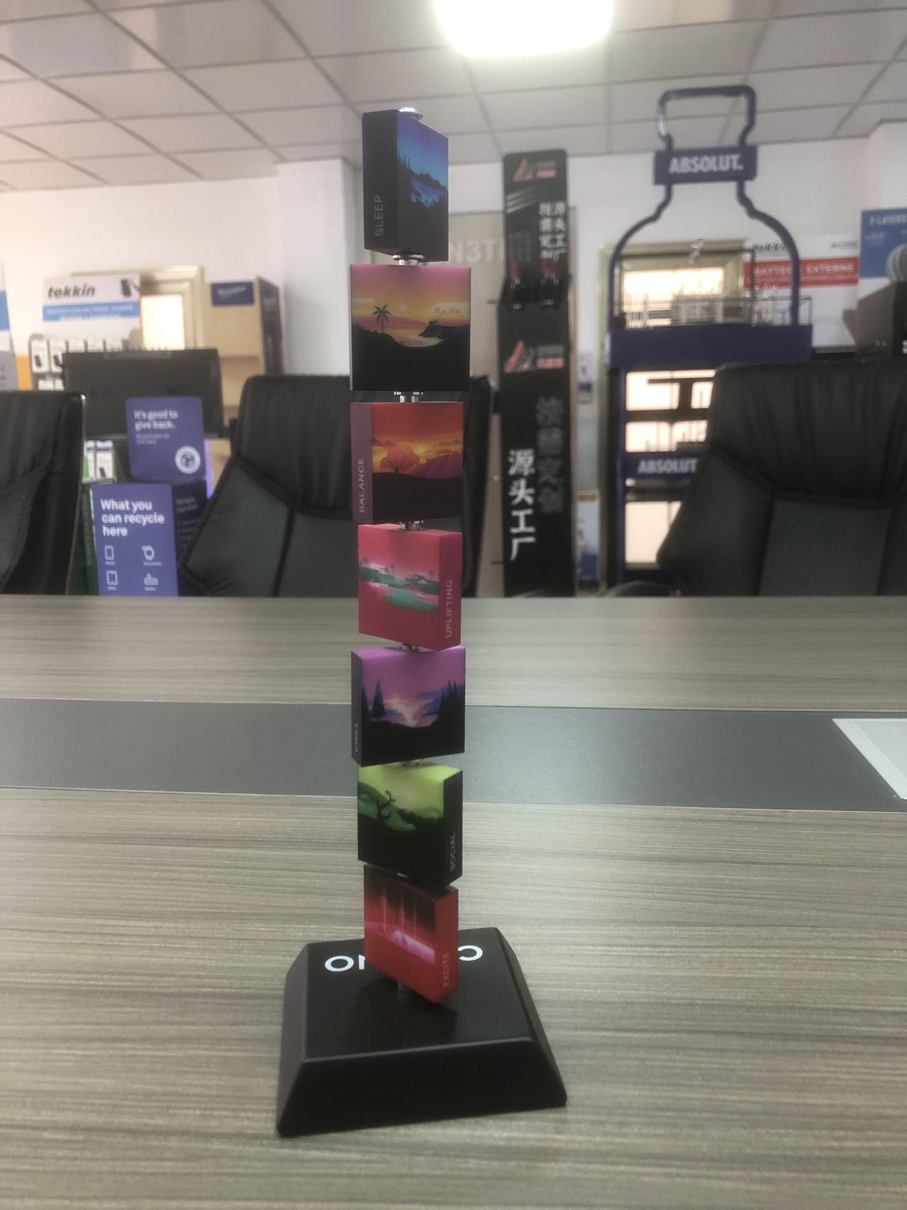 Apache Supermarket Rotating Acrylic Display Rack Counter Top Stand Customizable Size Color Customized Logo for Advertisement — view 6