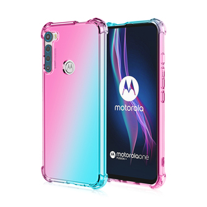 Funda trasera para teléfono móvil, carcasa suave de tpu con gradiente de contraste antigolpes para moto one fusion plus - Product Image 4