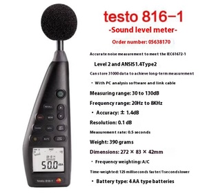 Testo 816-1 Decibel Tester Industrial Grade Electronic Sound Level Meter Noise Meter Testing Equipment for Measurement Testo 816 - Product Image 5