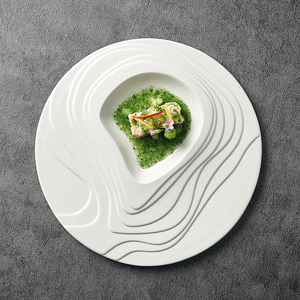 Assiette à dîner en céramique givrée, porcelaine noire, plateau à steak, à pâtes, à dessert, plateau à sashimi, plateau à salade, plateau à sushi, <span class=keywords><strong>vaisselle</strong></span> de restaurant - Product Image 2