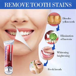 <span class=keywords><strong>Dentifrice</strong></span> <span class=keywords><strong>blanchissant</strong></span> à la grenade de marque indépendante, directement de l'usine, 100g, pour l'élimination des taches de vin rouge et de desserts, support OEM/ODM - Product Image 5