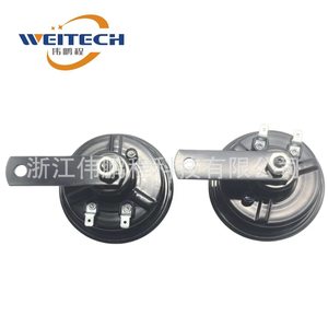 Haut-parleur de voiture Weitech 12V rouge-orange, type cornet, à double tonalité (graves/aigus), étanche, version améliorée - Product Image 3