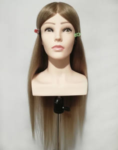 Barato <span class=keywords><strong>de</strong></span> alta calidad espuma <span class=keywords><strong>de</strong></span> poliestireno 3 capas pestañas afro 100% cabello trenzado humano piel oscura entrenamiento maniquí cabeza con hombros - Product Image 4