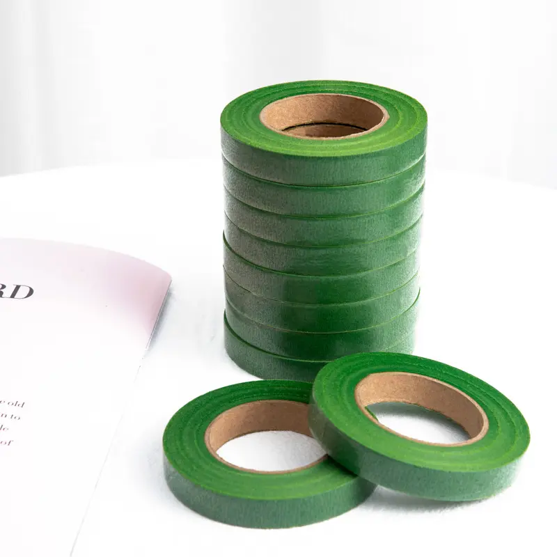 Atacado Flor Stem Wrap Verde Colorido Florista Fita Papel Crepe Flor Artificial, papel crepe Presente do Dia das Mães 50pcs Jingrui